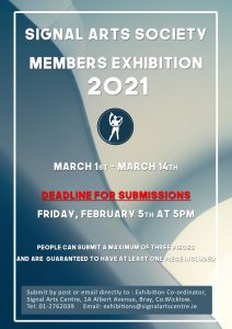 Signal Arts Society Members Exhibition Submissions